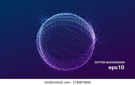 Trendy technology background with deep gradients and vibrant colors. Futuristic glowing dotted vector design. 