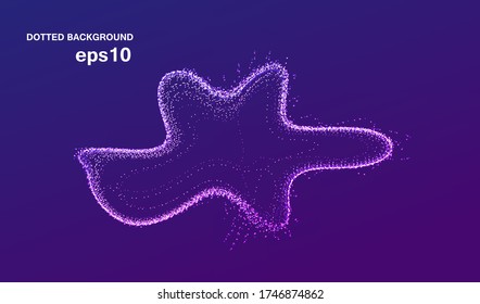 Trendy technology background with deep gradients and vibrant colors. Futuristic glowing dotted vector design. 