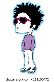 Trendy teenager.