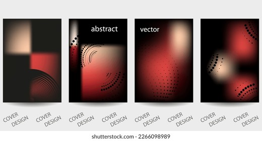 Trendy template for design cover, poster, flyer. Layout set for sales, presentations. Colorful background in vibrant gradient colors and halftone effect. Vector.