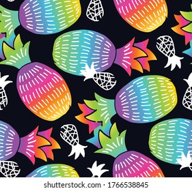 Trendy template design texture. Color abstract hand drawn doodle tropical pattern background. Trendy template design texture.
