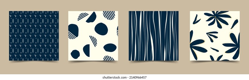 Trendy templates for design, modern style. Abstract vector minimal template set.