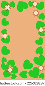 Trendy templates with leaves and tiny flowers art style in brownish background. Suitable for social media posts, banners design. 