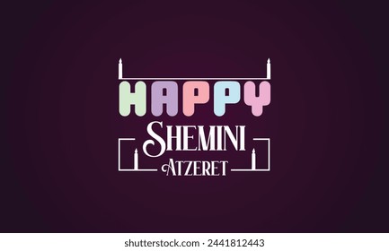 Trendy Text Styles for Happy Shemini Atzeret
