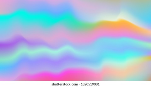 Textura de moda con efecto de polarización y coloridas manchas holográficas de neón. Resumen de antecedentes en el estilo psicodélico Vaporwave como en el viejo diseño retro de tintes de tintes de los 70.