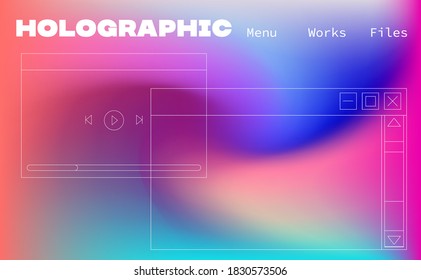 Textura de moda con efecto de polarización y coloridas manchas holográficas de neón. Resumen de antecedentes psicodélicos.