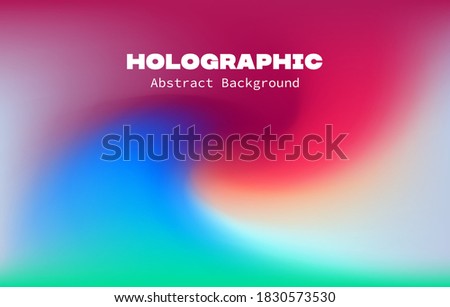 Trendy texture with polarization effect and colorful neon holographic stains. Abstract psychedelic background.