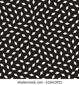 Trendy Texture With Scattered Geometric Shapes. Vector Seamless Pattern.
