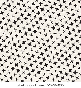 Trendy Texture With Scattered Geometric Shapes. Vector Seamless Pattern.