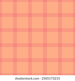 Trendy texture vector textile, guy tartan fabric pattern. Kitchen plaid background check seamless in red and orange colors palette.