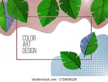 Fondo ondulado de textura moderna con hojas vibrantes. Diseño moderno para portadas, carteles, banners, invitaciones, tarjetas. Ilustración del vector