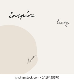 Trendy textures with minimalistic freehand elements, brushes and shapes. Aesthetic design for banner, poster, placard, card, flyer, invitation, social media concept. 