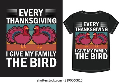 trendy thanksgiving t shirt design vector