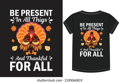 trendy thanksgiving t shirt design vector