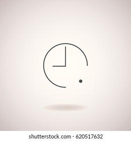 Trendy thin line clock icon for your web site design, app, UI. Vector illustration.
