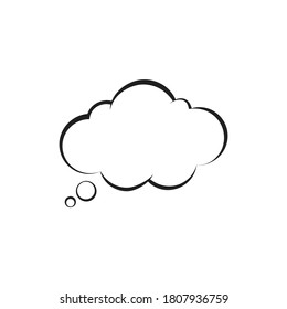 Trendy think bubble in flat style. Cloud line art. vector illustration