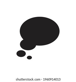 Trendy think bubble in flat style. vector illustration