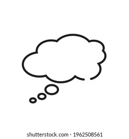 Trendy think bubble in flat style. vector illustration