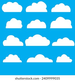 Trendy think bubble in flat style. Cloud line art. vector illustration