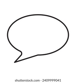 Trendy think bubble in flat style. Cloud line art. vector illustration