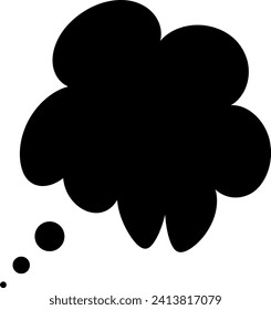 Trendy think bubble in flat style. Cloud line art. vector illustration