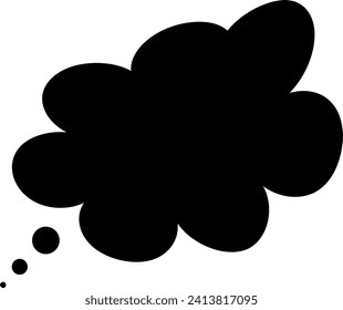 Trendy think bubble in flat style. Cloud line art. vector illustration