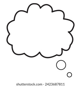 Trendy think bubble in flat style. Cloud line art. vector illustration,7891