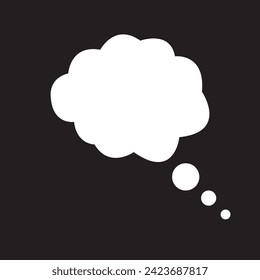 A la moda piensa en la burbuja de forma plana. Arte de línea de nube. ilustración vectorial,7891