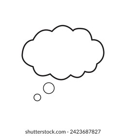 Trendy think bubble in flat style. Cloud line art. vector illustration,7891