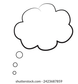 Trendy think bubble in flachem Stil. Cloud-Line-Kunst. Vektorgrafik,7891