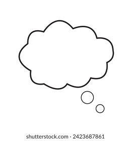 Trendy think bubble in flachem Stil. Cloud-Line-Kunst. Vektorgrafik,7891