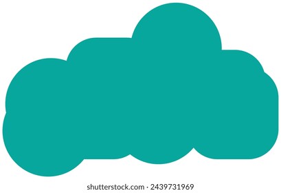 Trendy think bubble in flat style. Think bubble isolated on white background. Cloud line art. Vector.