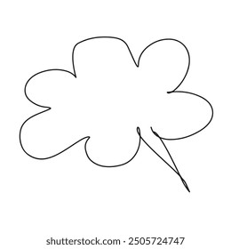 Trendy think bubble in flat style. Cloud line art. vector illustration

