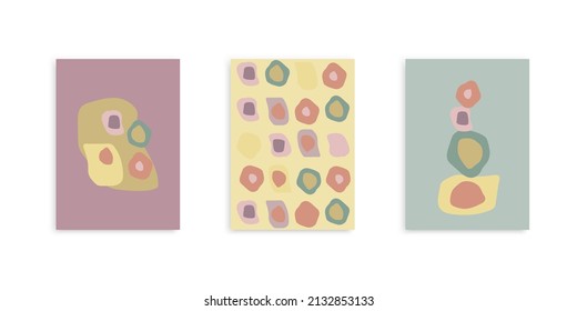 Trendy three abstract pattern. Modern texture design. Watercolor texture template. Vector illustration. stock image.
