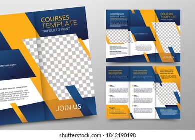 Trendy Three-Fand-Broschüre Template-Design-Vektorgrafik