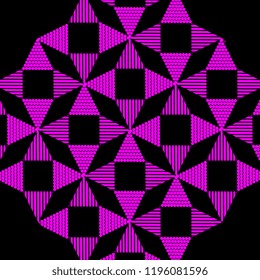 Trendy tile pattern with pink colors background vector.