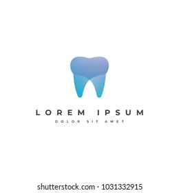 Trendy tooth logo. colorful logo