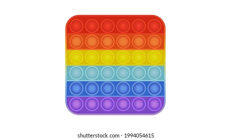 Trendy Spielzeug macht es zum Vektor. Square pop-it-Vektorgrafik