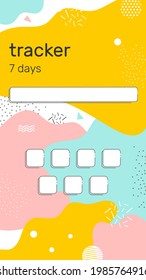 Trendy Tracker 7 Days Vector Planner Template