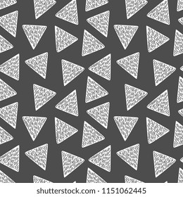 Trendy triangle pattern with monochrome colors