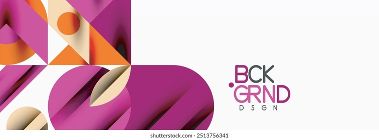 Trendy triangles lines, round elements and circles. Vector Illustration For Wallpaper, Banner, Background, Card, Book Illustration, landing page