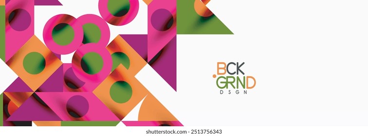 Trendy triangles lines, round elements and circles. Vector Illustration For Wallpaper, Banner, Background, Card, Book Illustration, landing page