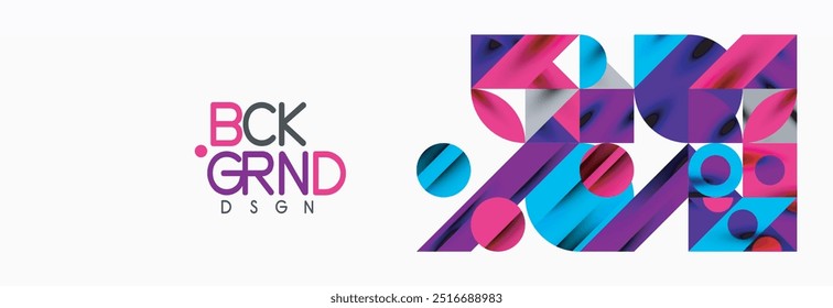 Trendy triangles lines, round elements and circles. Vector Illustration For Wallpaper, Banner, Background, Card, Book Illustration, landing page