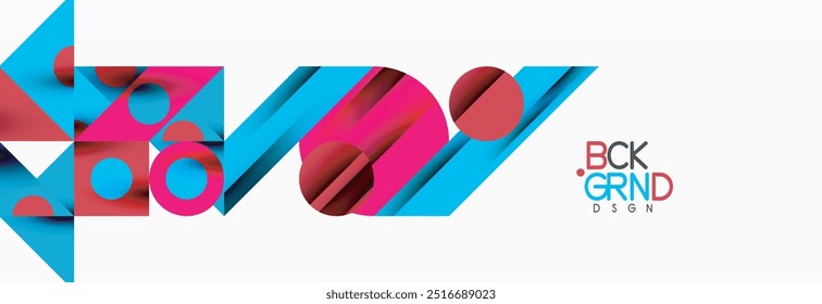 Trendy triangles lines, round elements and circles. Vector Illustration For Wallpaper, Banner, Background, Card, Book Illustration, landing page