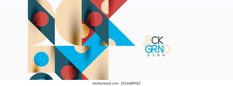 Trendy triangles lines, round elements and circles. Vector Illustration For Wallpaper, Banner, Background, Card, Book Illustration, landing page