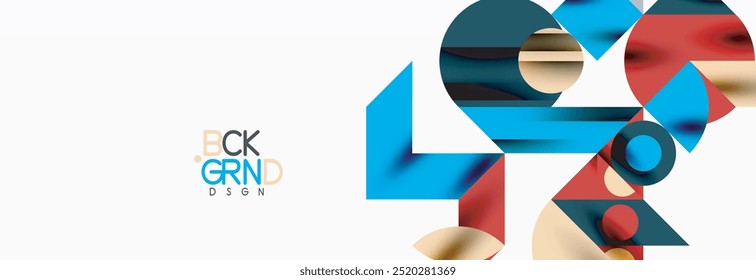 Trendy triangles lines, round elements and circles. Vector Illustration For Wallpaper, Banner, Background, Card, Book Illustration, landing page