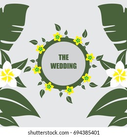 Trendy Tropical Leaves Vector Design