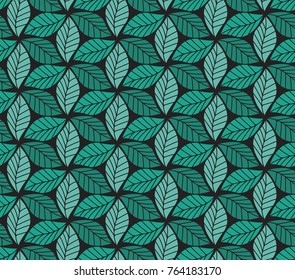 Trendy Tropical Leaves Vector Seamless Pattern. Floral organic background.