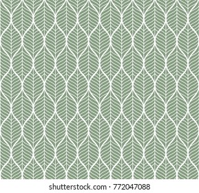 Trendy Tropical Leaves Vector Seamless Pattern. Floral organic background.