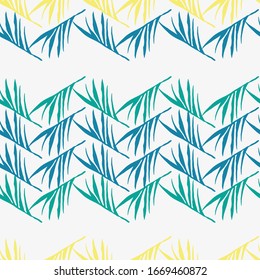 Trendy Tropical Vector Seamless Pattern. Cool Summer Textile. Drawn Floral Background. Feather Banana Leaves Monstera Dandelion Tropical Seamless Pattern. Beautiful Male Shirt Female Dress Texture.